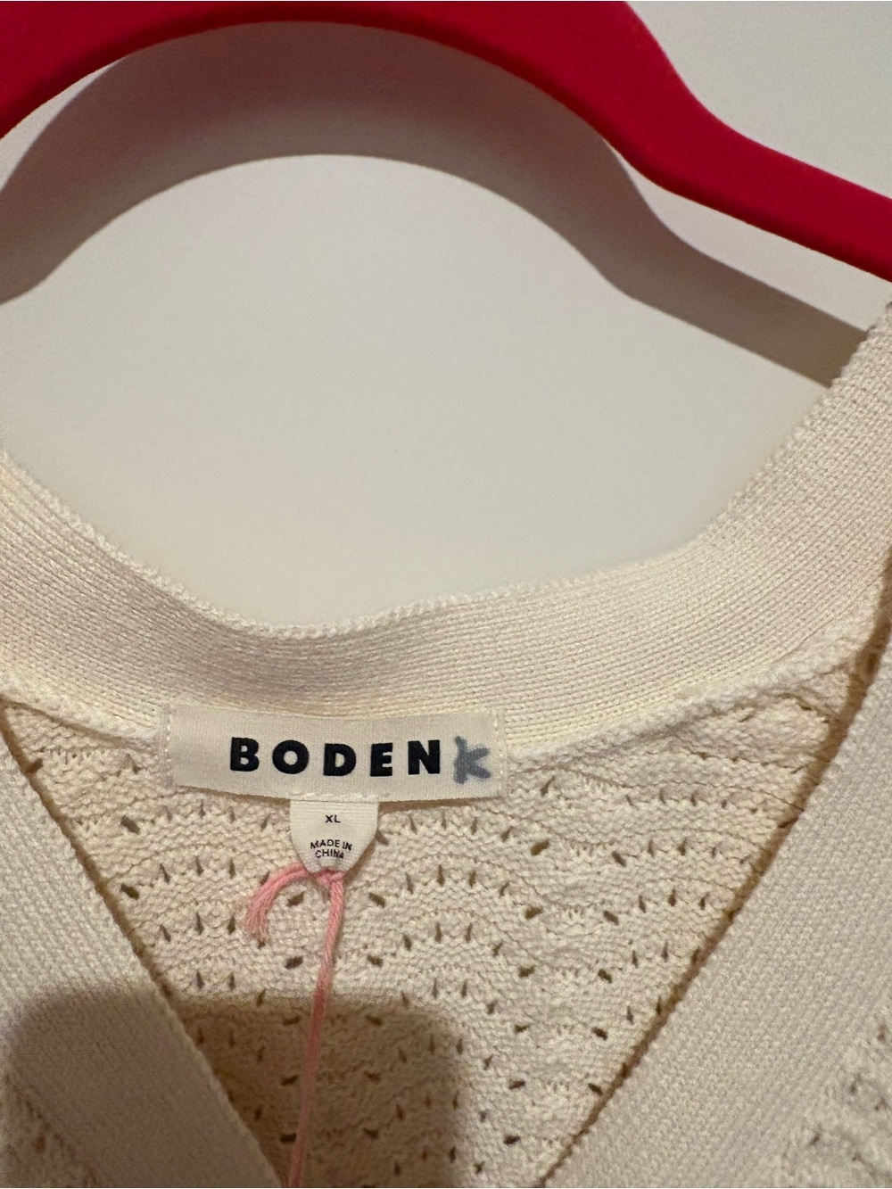 Boden Relaxed Cotton Stitch Cardigan
Ivory, Embroidery XL NWT - Picture 8 of 8